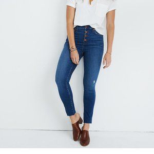 10 inch High-Rise Skinny Jeans. Size 29 from Madewell.